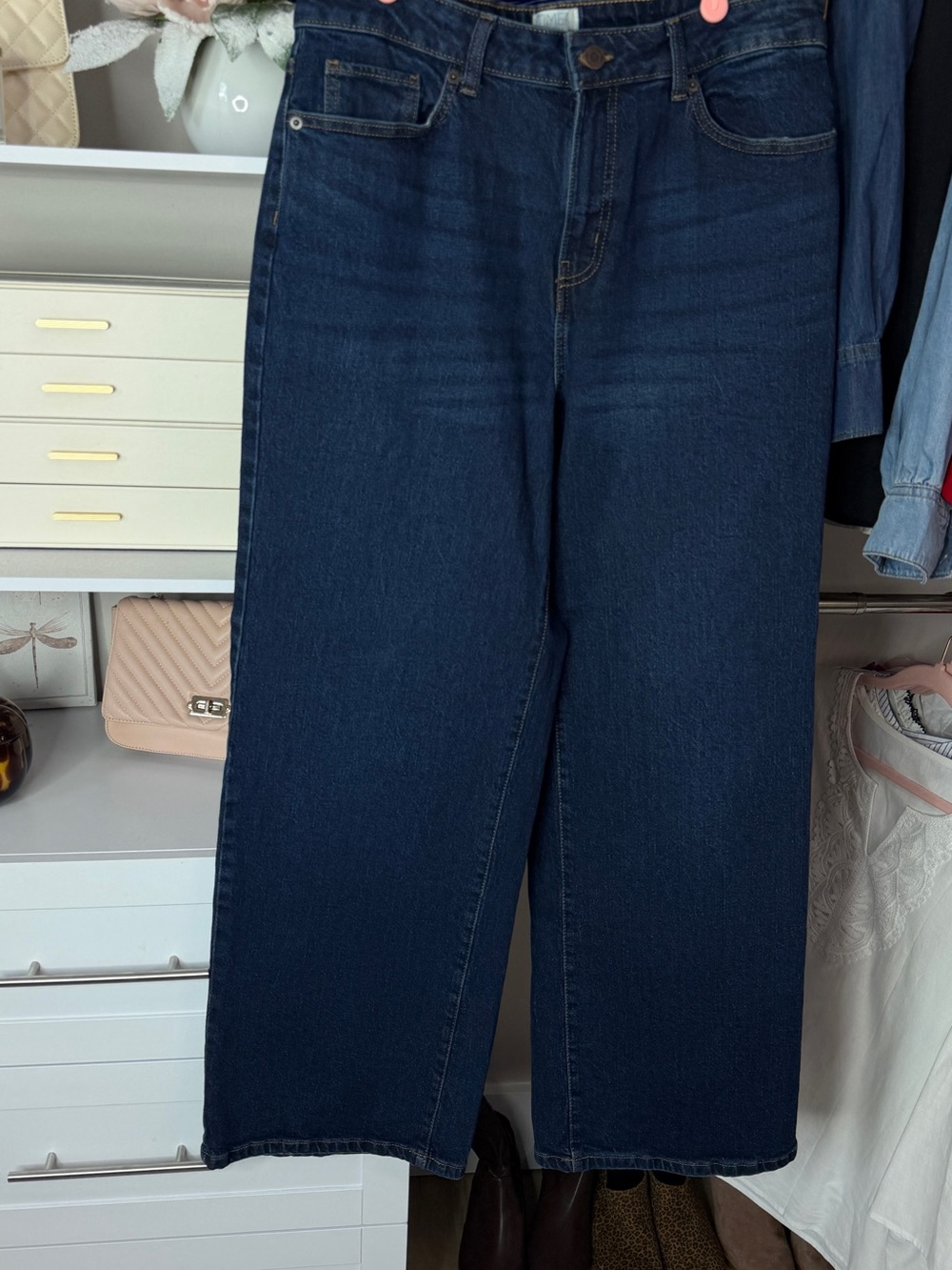 Time and Tru Dark Indigo Wide-Leg Jeans